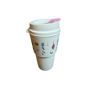 Tupperware Travel‎ Tumbler Cup 16 oz Reusable Holiday Christmas Ornaments